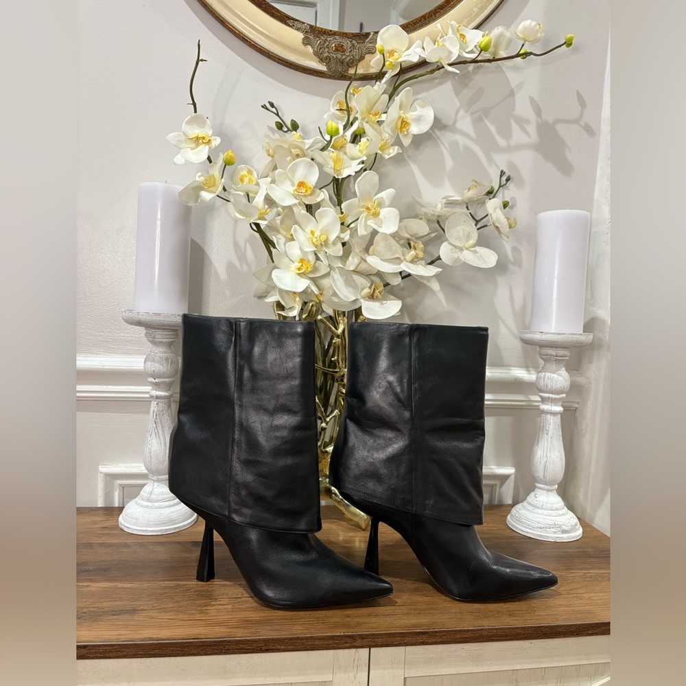 Elegant Black Leather Women's Boots by Black Suede studio - Picture 2 of 10